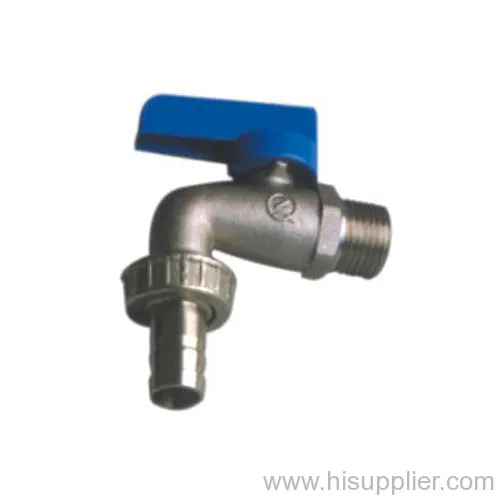 1/4'' Brass Bibcock With Blue Aluminum Handle 