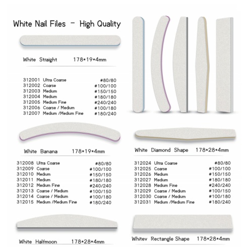 White Diamond Nail File Tool For Personal Care