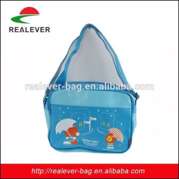 Blue school bag for teens cartoon printing school satchels for kids