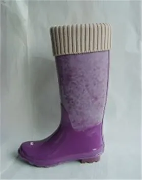 Fashion high heels women rubber rain boots