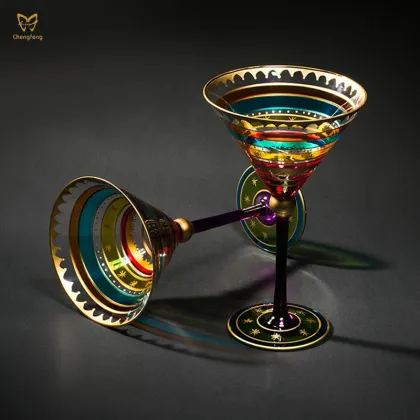 Europe Lead-Free Colored Drawing Wine Glasses