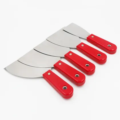 Red Plastic Handle Putty Knife for Drywall and Building Construction