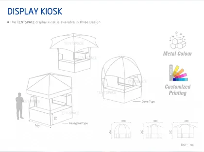 Custom 10ft/3m Canopy Dome Kiosk Signs for Brand Promotion at Trade Shows