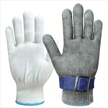 Cut Proof 316 Stainless Steel Chainmail Metal Mesh Gloves Anti Cut Safety Gloves for Kitchen Work