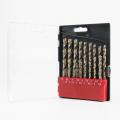 19pcs plastic box drill bits