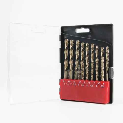 19pcs plastic box drill bits