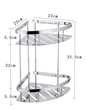 Wall-Mounted Storage Rack for Bathroom: SUS 304 Stainless Steel Toilet Room Organizer