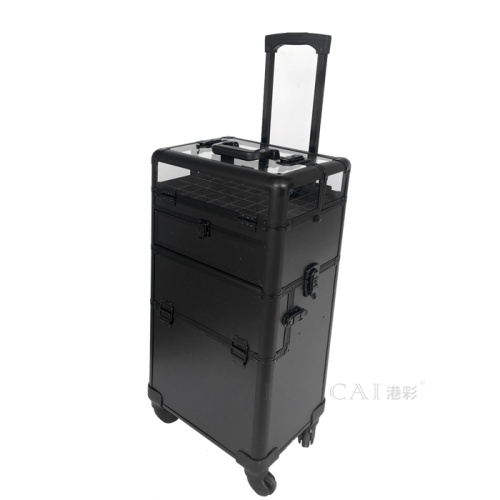 Professional 3 in 1 Acrylic Beauty Rolling Nail Train Case