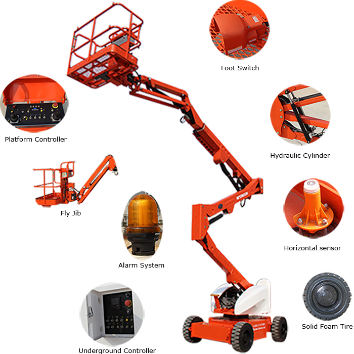 High Quality Self-Propelled Articulating Boom Lift