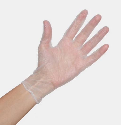 Clear Vinyl Gloves powdered free