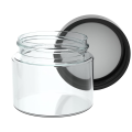 Straight Sided Clear Glass Jars Cosmetic Cream Jars