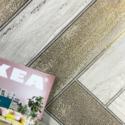 Golden Design Polished Glazed 600x600mm Porcelain Tiles with Golden Lines - Golden Sands