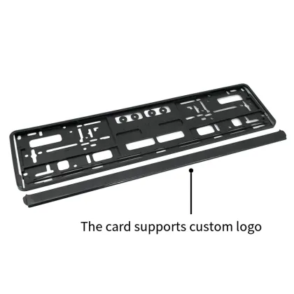 Euro Standard Size Plastic Black License Plate Frame for Puerto Rico