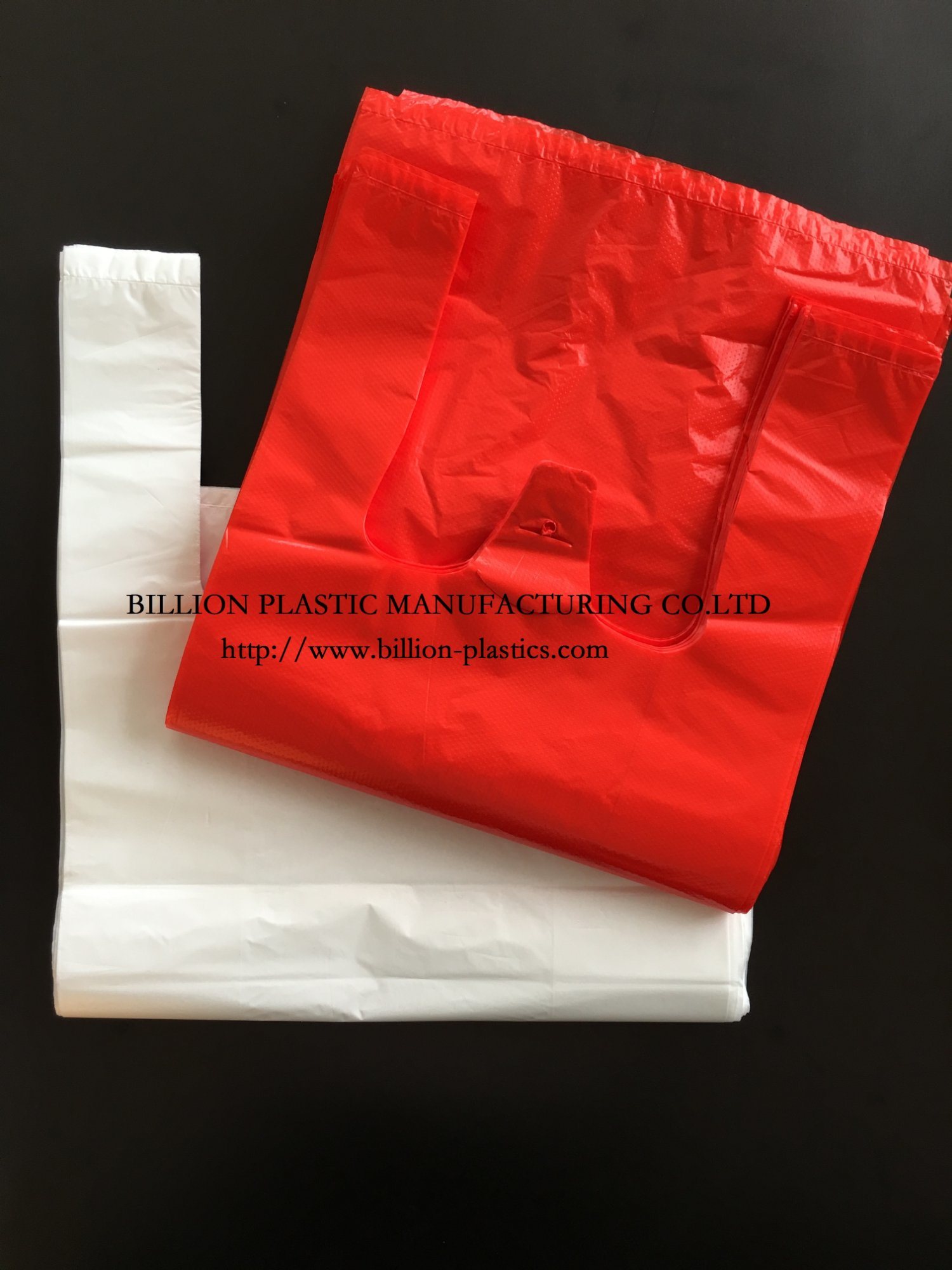 HDPE T-Shirt Garbage Packaging Clear Plastic Gusseted Grocery Produce Bag on Rolls