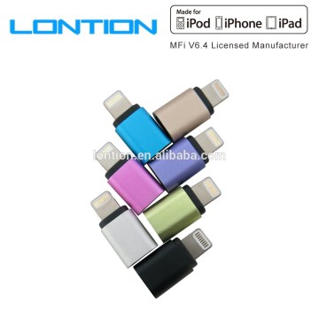 colorful MFI certified 8pin to micro usb adapter