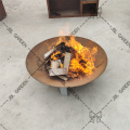 Rust Corten Steel Fire Pit Bowl With Stand