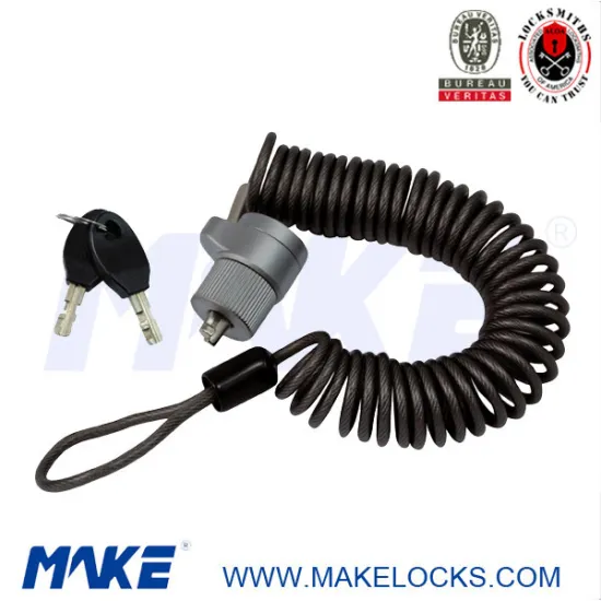 MK814 Disc Key System Solid Steel V Level Laptop Cable Lock