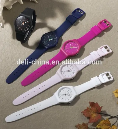 OEM Custom Quartz Watch in Stock Plastic Silicone
