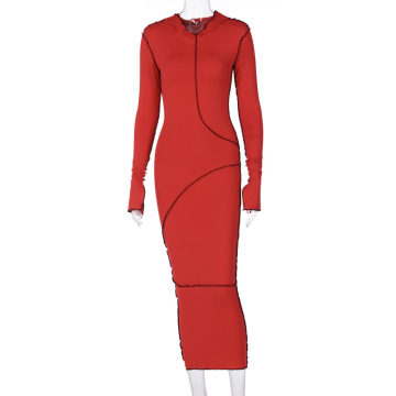 High quality Fall Winter Solid Colors Women Clothing Casual Dress Long Sleeve Hooded Slim Girl Dress