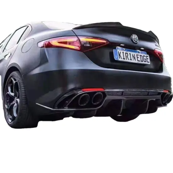 Real Carbon Fiber Front Lip Side Skirts Rear Diffuser Spoiler for Alfa Romeo Giulia 2016+