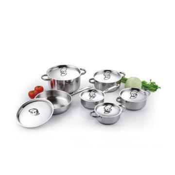 12 pieces stainless steel cookware set with lid