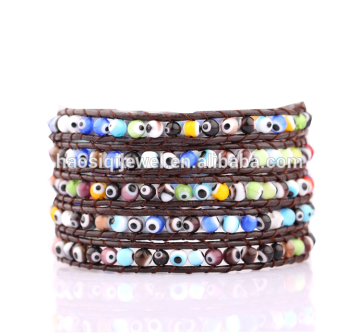 bracciale di perline di perline in pelle naturale bracciale in oro per accessori diabolici accessori per gioielli