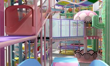 Indoor Children's Tensioned net maze