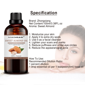 Beauty Product Sweet Almond Oil For body hair Carrier Oil