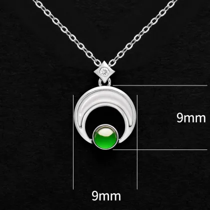 Sun and moon jade pendant