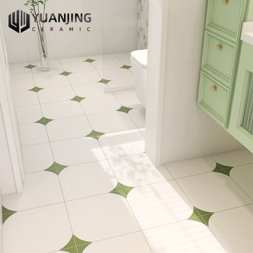 300x300mm Flower Pattern Porcelain Ceramic Tiles: Ideal for Wall and Floor Decoration in Bathrooms, Kitchens, Balconies, and Gardens - Matte Finish
