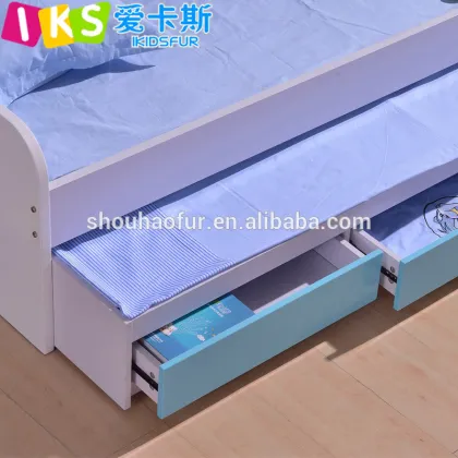 wood children bunk bed with wardrobe 8201