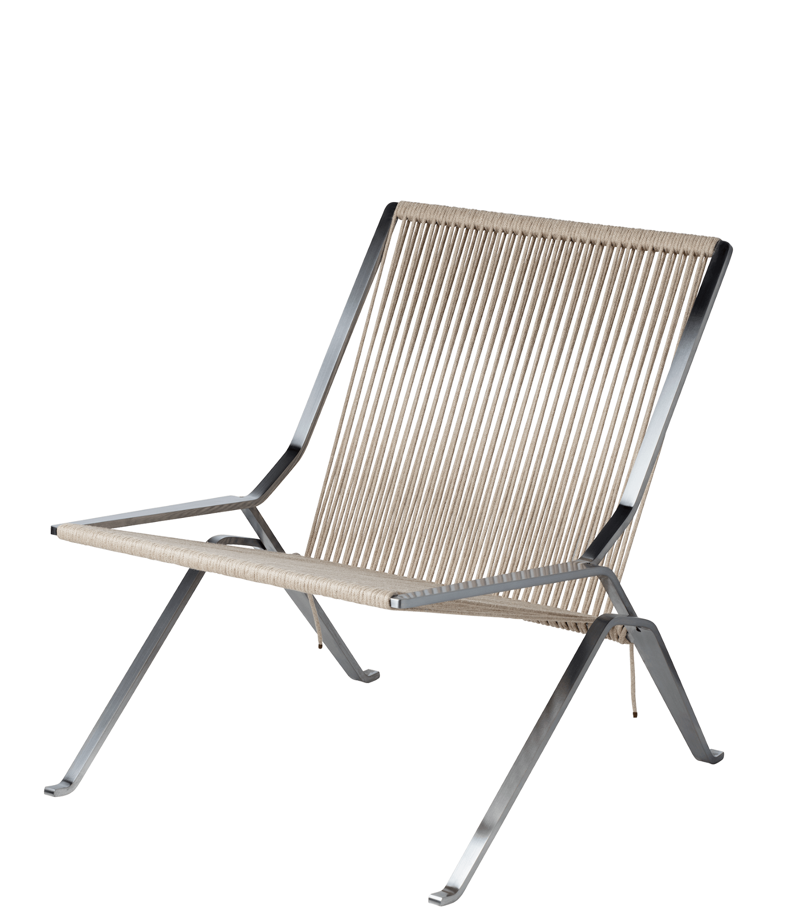 Nordic Modern Handmade Rattan Chair Stainless Steel Frame