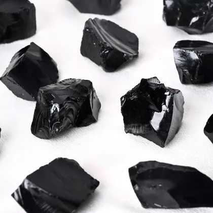 Unpolished Black Obsidian Healing Crystals