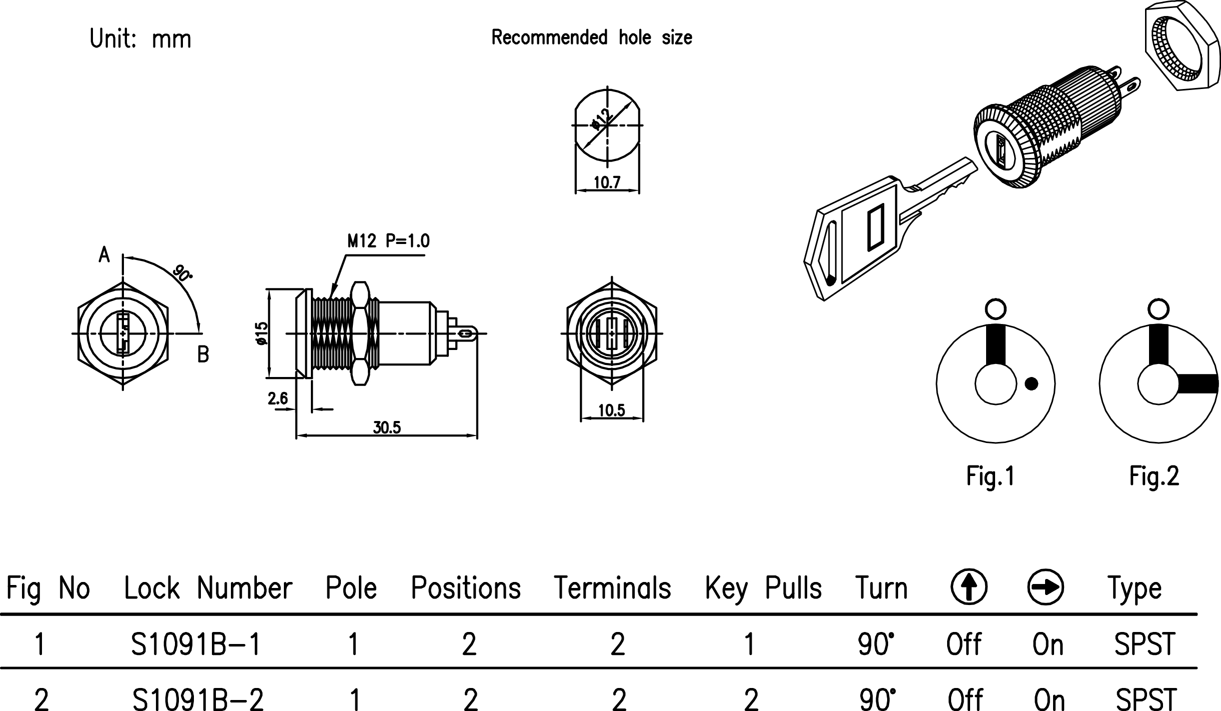 Key Lock Switch