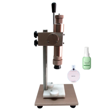 Perfume Vial Spray Tapping Machine: Equipo de sellado de anillo de cuello de botella de vidrio Precio