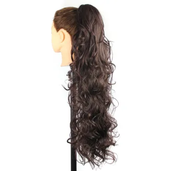 Stocks 100pcs/carton 30inch  Long 210grams Wavy High Temperature Fiber Synthetic Hair Pieces Synthetic Ponytail extensions