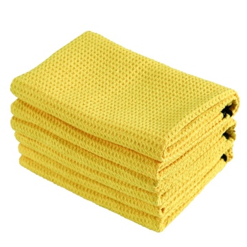 Microfibra Waffle Terra de carro Toalhas e polimento para remoção de vidro e cera
