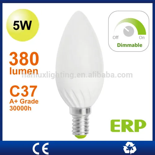 5W dimmable LED bulb C37