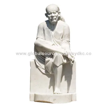 55" White Marble Sai Baba Statue