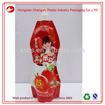 Gravure printing plastic tomato sauce tomato ketchup stand up pouch