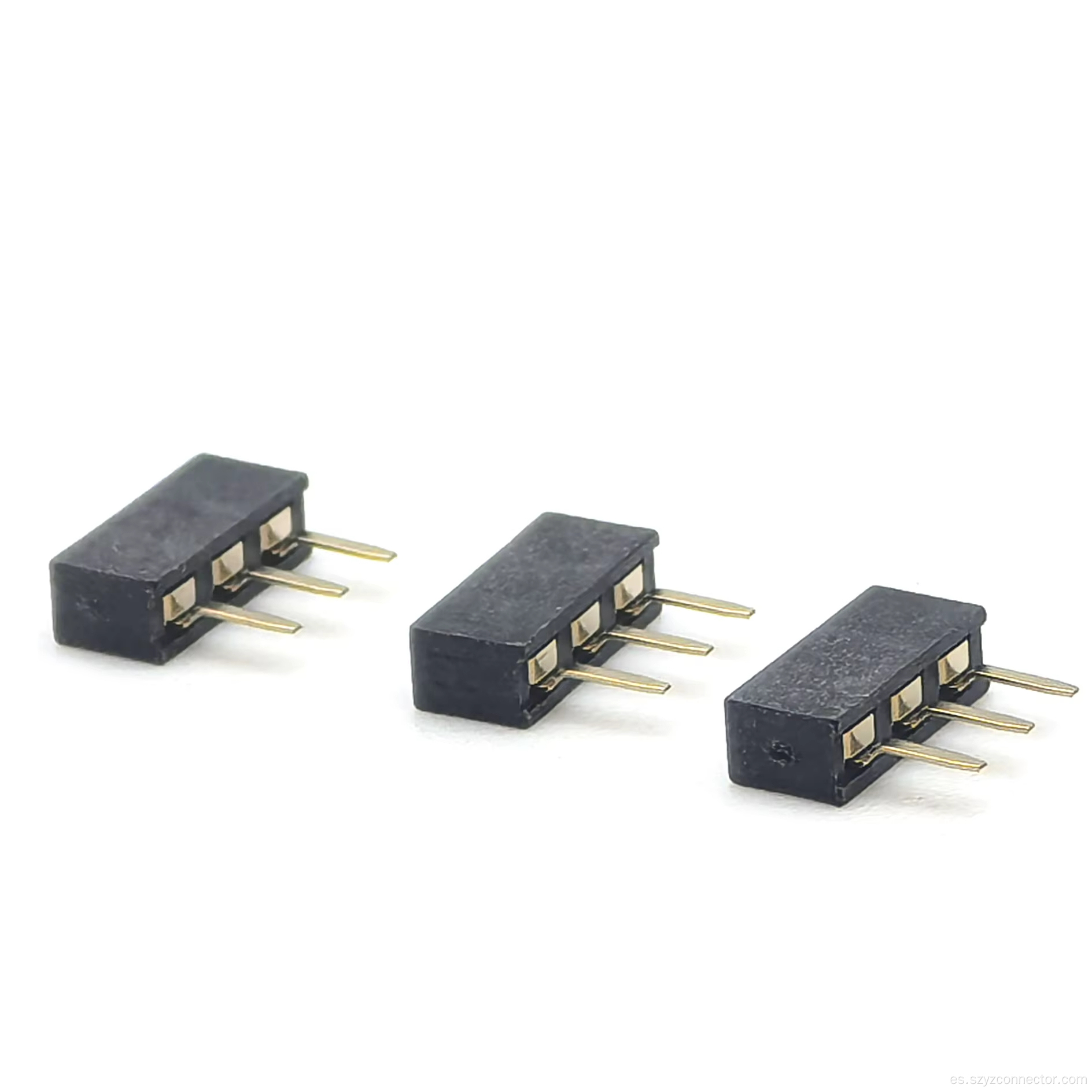 Conector hembra de paso de 2,54 mm de una sola fila 3P
