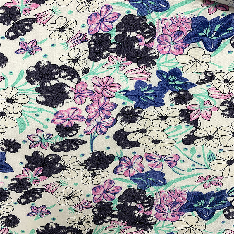 Fashionable Floral Print 100 Rayon Blouse Women Fabric