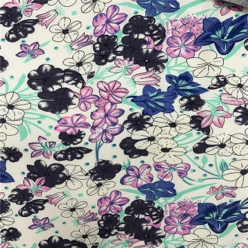 Fashionable Floral Print 100% Rayon Blouse Women Fabric