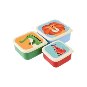 Set of 3 BPA-Free Reusable Kids Snack Pots: Ideal Toddler Lunch Boxes
