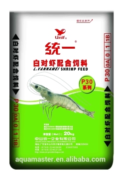 Unif Aquatic Fish Feed, L.Vannamei Shrimp/Prawn Sinking Pellet Feed, 20kg, P301(16-24 Mesh)
