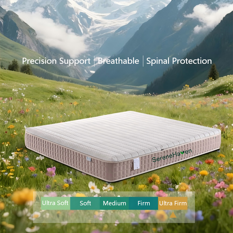 SereneHaven GD-709 Firm Pocket Spring Mattress Spinal Support Back Pain Relief Bedroom Furniture