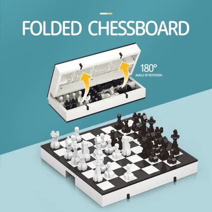 DIY Small Particle Building Block Chess Game: An Educational Flying Chess Board Toy for Kids - MOYU 96007-96012