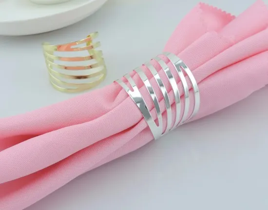 4pcs/lot Silver plated through flower napkin ring, metal napkin rings, napkin holder, Hotel wedding table Decoration items