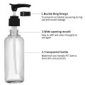 refillable empty 50ml 100ml lotion pump mist spray pump travel set of plastic PET bottles kit 7 in 1