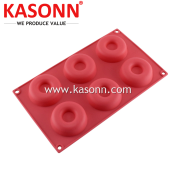 6 Rongga Medium Silicone Donat Donat Kue Cetakan